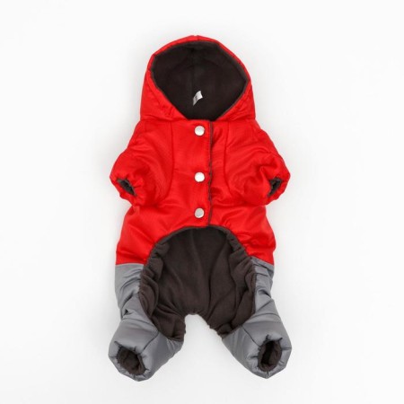 Zimovye jumpsuit for animals "duet", XL (DS 32-34, Osh 32, OG 40-44 cm), red-gray-5