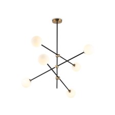 Suspended Ambrella Light, Modern, TR2515, 6XG9, Black color, brass