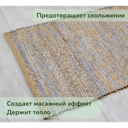 Eco -river jute, size 60x90 cm, blue color-2