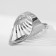 Ring metal "Trend" peaks, color silver, size 16