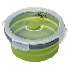 Folding container with a lid, 550 ml, olive color