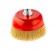Matrix Ushm brush, d = 125 mm, m14, cup, brass -tiered twisted wire