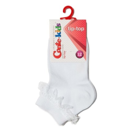Cutty children's socks with lace tape CONTE KIDS TIP-Top, size 8, white color-1