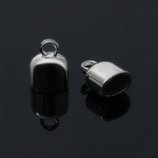 Glue ending-step 1.7 × 1.3 × 1.3 cm, (set 10 pcs.), Silver color