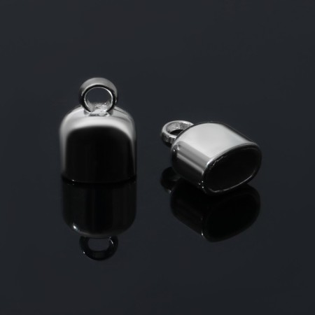 Glue ending-step 1.7 × 1.3 × 1.3 cm, (set 10 pcs.), Silver color