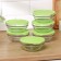 Set of glass salad bowls Chef’s, 400 ml, D = 14 cm, with a lid, 6 pcs
