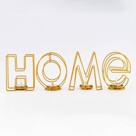 Summary of the metal desktop "Home", 13.5 x 42 cm, gold-2
