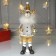Polystone souvenir "Losik in a silver sweater with a bell" 27x6.5x9 cm