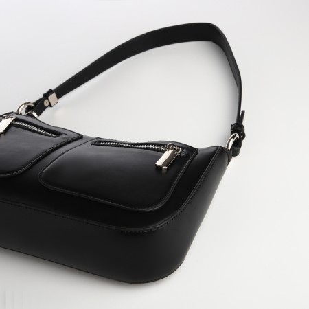 Female bag Textura, small size, black color-4