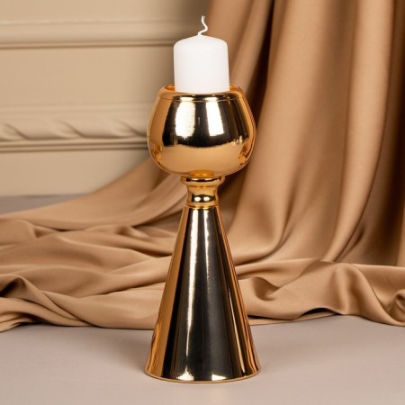 Summary metal per 1 candle "Hyacinth" Color Gold 8 x 8 x 21 cm-9