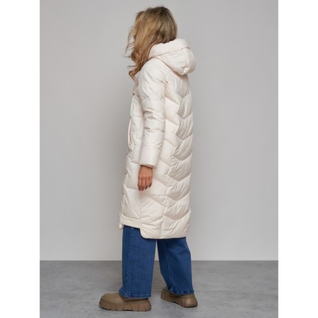 Coat insulated winter female, size 42, beige color-23