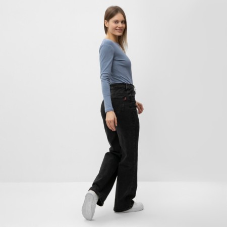 Jeans insulated female, gray color, size 25 (40/42)-2