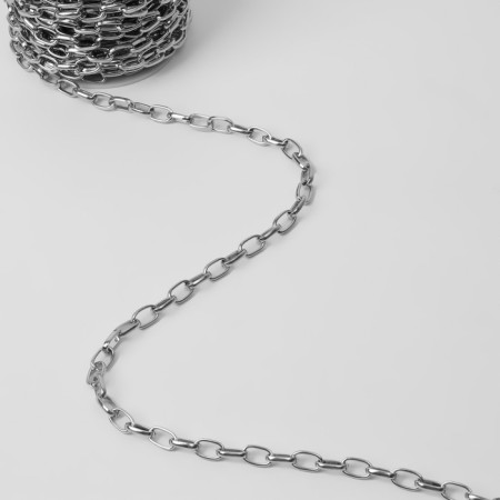 A chain for a bag, metal, oval link, 11 × 6 mm, 10 ± 0.5 m, silver color-2