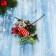 Decor "Winter Dreams" Greens Berries leaves, 18 cm
