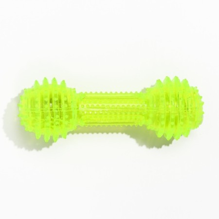 The toy luminous for dogs "Round bone", TPR, 15 cm, yellow-2