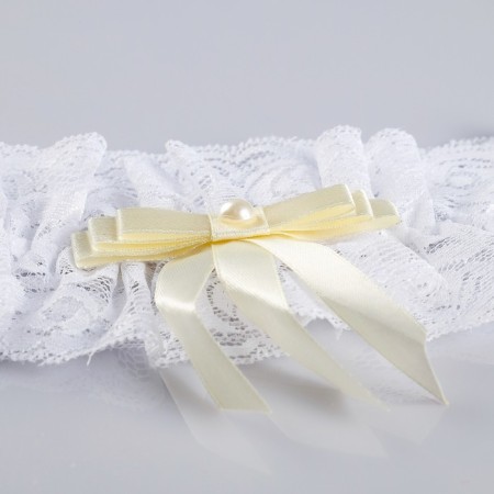 Garter for the bride "Wedding", white-1