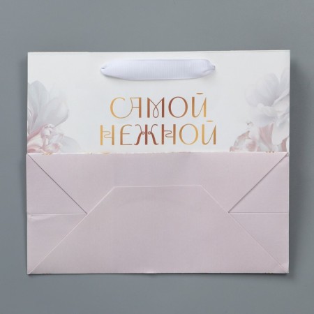 Package Craft gift with a plastic window, packaging, “tender”, 24 x 20 x 11 cm-6