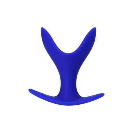 Expanding anal plug Bloom, silicone, blue color, 8.5 cm, d = 4.5 cm-2