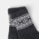 Male socks from Mongolian wool with a pattern, black color, size 27 (40-42)