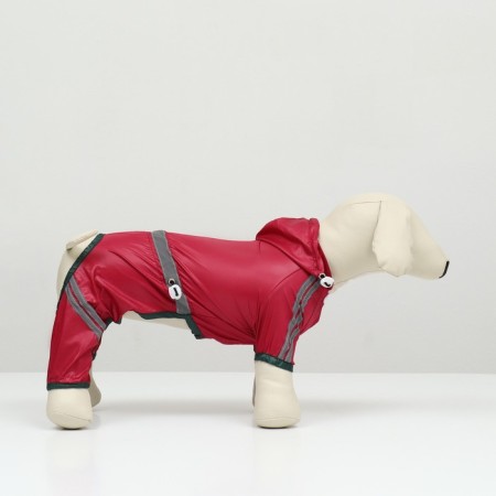 Combiason for dogs, demi-season, size L (DS 28-30, OG 43-45, Osh 31-33 cm), red-2