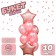 Bouquet of balls "Pink gold", heart, star, foil, latex set 10 pcs.