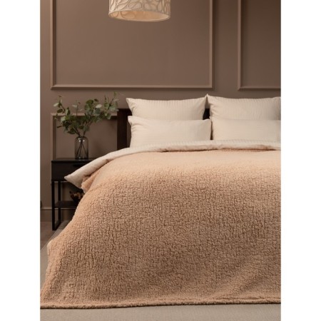 Texrepublic blanket, size 200x220 cm, ocher color