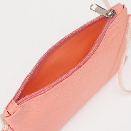 Set of a backpack with a zipper, chover, bag, cosmetic bag, peach color-13