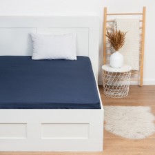 Electric gum sheet, 160*200 + 25 cm, blue, 100% cotton, calico