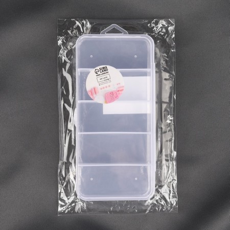 Organizer for needlework, with a suspension, 5 departments, 12.8 × 6 × 2.5 cm, the color is transparent-3
