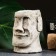 Kashpo - Vase "Island of Easter" Gray Stone, 10x7x8cm