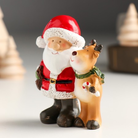 Polystone souvenir "Santa Claus with Assistant Oil" mix 6.6x4x8 cm-4
