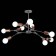 Ceiling EVOLUCE lamp. Sle106403-09. Palare. 9x60 watts, E27, 89x89x35.5 cm, gray color, pink gold