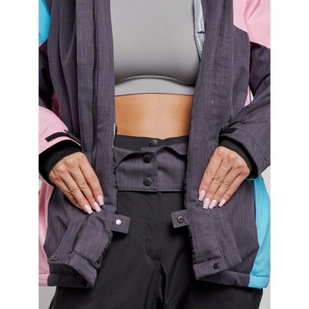 Ski jacket female winter, size 60, pink color-9