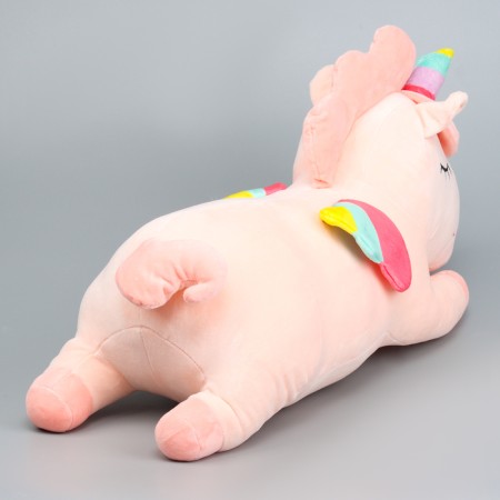 Soft toy "Unicorn" with a blanket, 50 cm, pink color-3