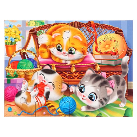 Puzzle "Funny cats No. 16", 12 elements-9