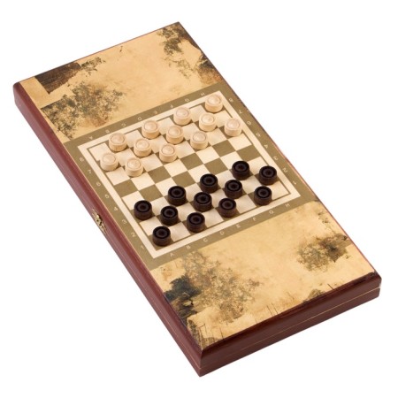 Wooden backgammon large with checkers, board game "Dog", 60 x 60 cm-3