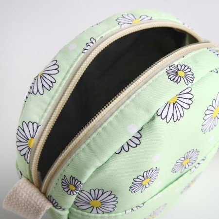 A backpack with a zipper, bag, cosmetic bag, green color-8