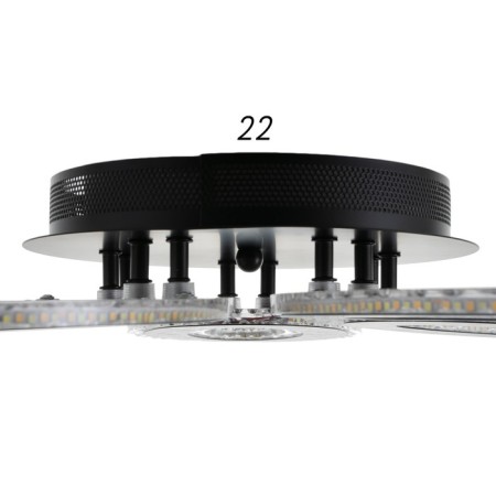 Causteen with PDU 1095/5bk LED 190W Dimmer Black 62x62x10 cm Bayerlux-9