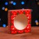 Gift box team with the window "New Year ornament", 11.5 x 11.5 x 3 cm