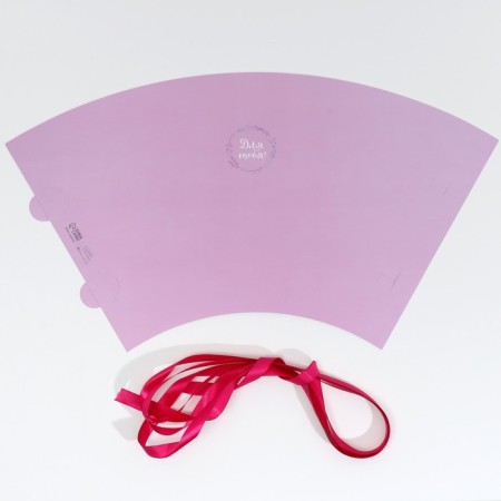 Packet for flowers conical round folding on the ribbons "for you", 15 x 23.3 x 7.5 cm-4