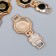 Decor for creativity plastic buckle "Geometry" gold 2.8x6.4 cm