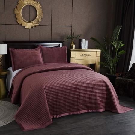 A set with a bedspread "Loretta", size 240x260 cm, 50x70 cm - 2 pcs, color ash rose-8