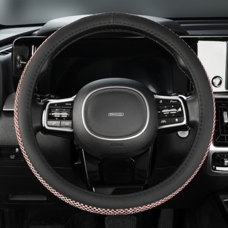 SkyWay, Crystal-1 m, black eco-leather braid, red rhinestones-8