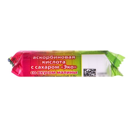 Ascorbic acid with the taste of raspberry ecotex, 10 tablets of 2.9 g