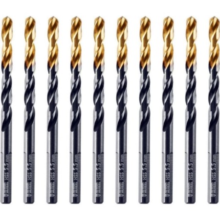 Denzel 717214, 5.5 mm, HSS-Tin, Golden Tip, 10 pcs.