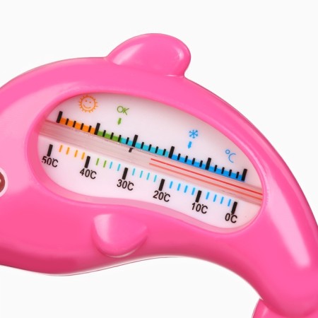 Dolphin bathtub thermometer, pink color-2