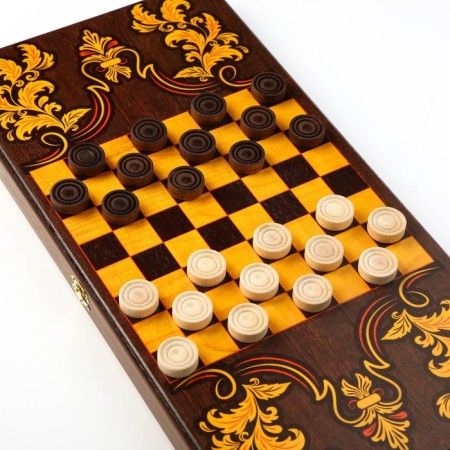 NARDS "Sovereign", wooden board 50 x 50 cm, with a field for playing checkers-2
