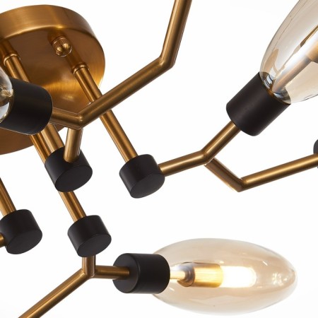Ceiling Ceiling ST LUCE. SL1174.302.08. Desima. 8x5 watts, G9, 4000k, 92x92x17 cm, brass color-11