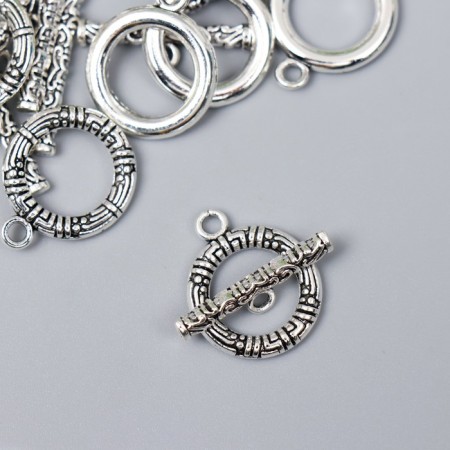 Decor Metal for the Creativity of Labbels "Greek Ornament Ring" Silver 2065M016 2.3x0.7 cm 700644