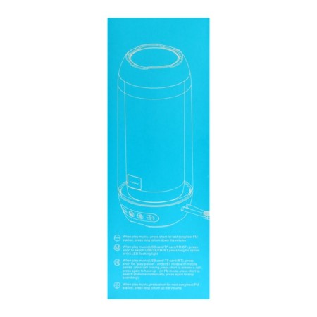 Portable column Maimi F3, microUSB, backlight, Tue 5.3, 1200 mAh, silver-8
